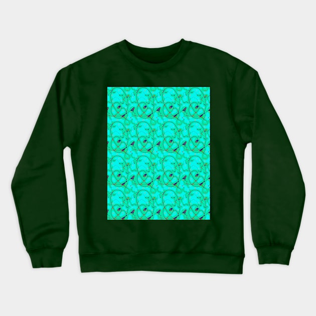 Romantic Blueprint pattern Crewneck Sweatshirt by ozav